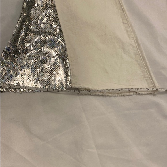 L&B white sequin flare jeans. Size 12 NWT - Picture 11 of 16